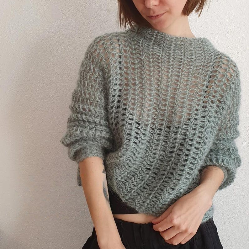 Airy Rib Sweater Crochet Pattern