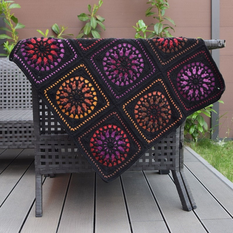 Stained Glass Afghan Crochet Pattern