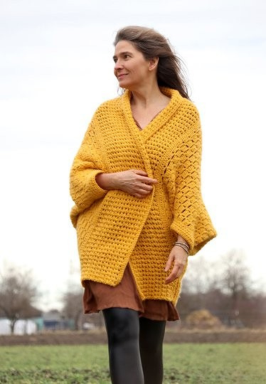 Cozy Wrap Cardigan Crochet Pattern