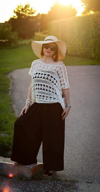 Boat‑Neck Top Crochet Pattern
