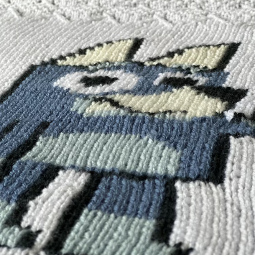 Bluey Baby Blanket Knitting Pattern