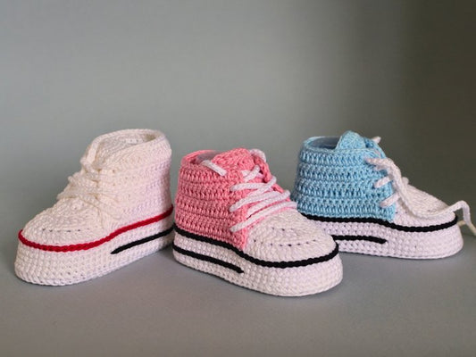 Baby Sneaker Booties Crochet Pattern