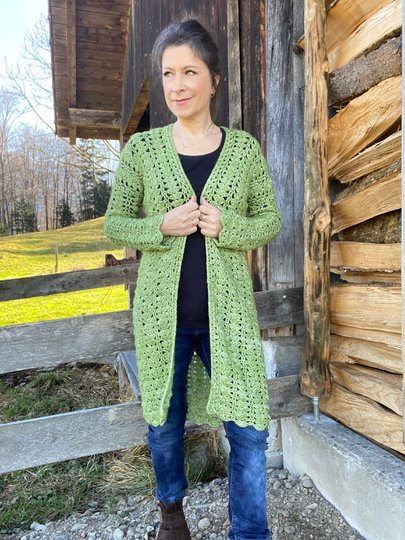 Easy Long Cardigan Crochet Pattern