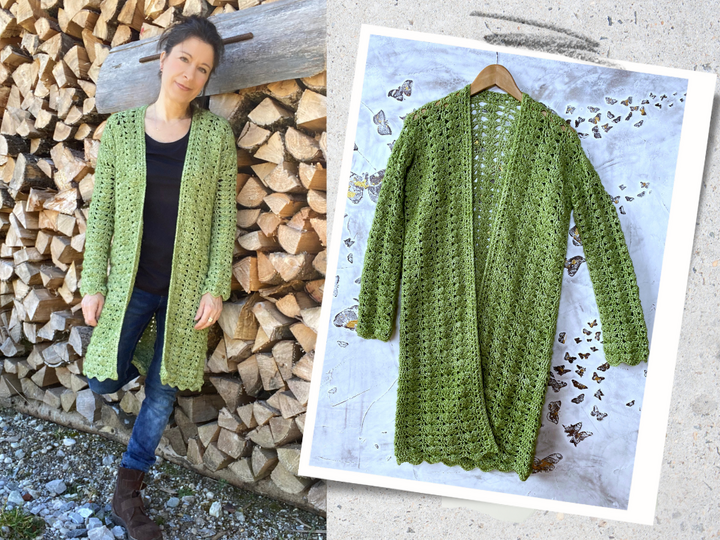 Easy Long Cardigan Crochet Pattern
