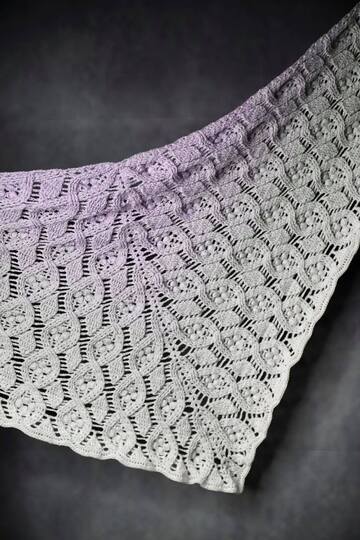 Leaf and Braid Shawl Crochet Pattern