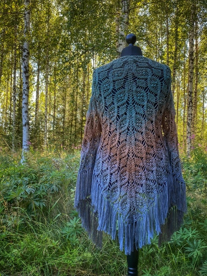 Leaf and Braid Shawl Crochet Pattern
