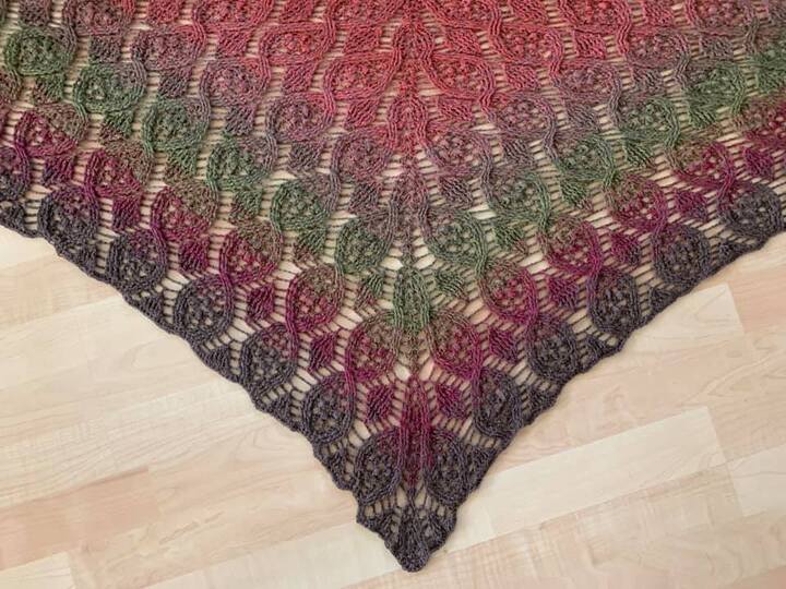 Leaf and Braid Shawl Crochet Pattern