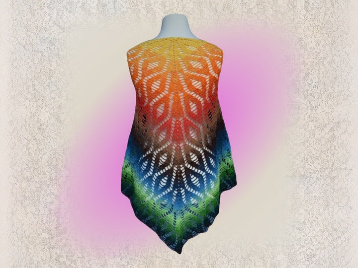 Beginner Textured  Shawl Crochet  Pattern