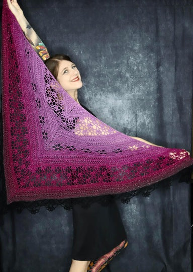 Triangle Lace Shawl Crochet Pattern