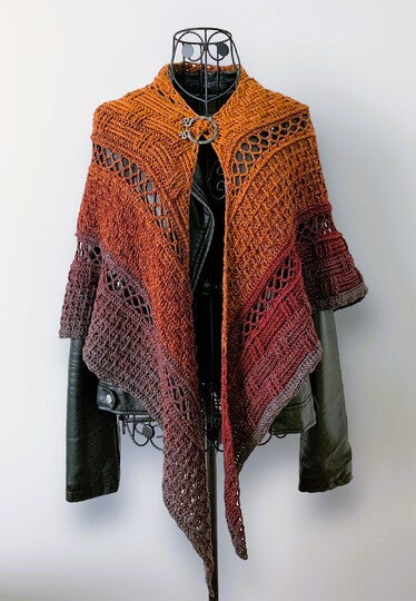Textured Triangle Shawl Crochet Pattern