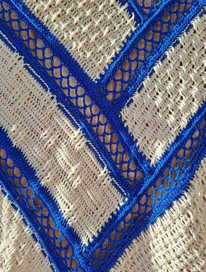 Textured Triangle Shawl Crochet Pattern