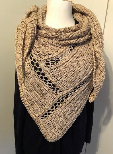 Textured Triangle Shawl Crochet Pattern