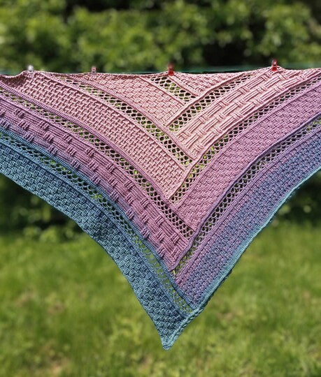 Textured Triangle Shawl Crochet Pattern