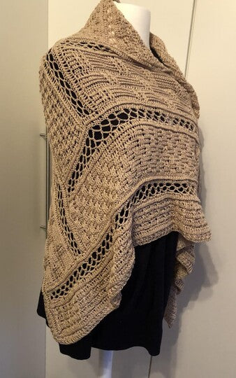 Textured Triangle Shawl Crochet Pattern