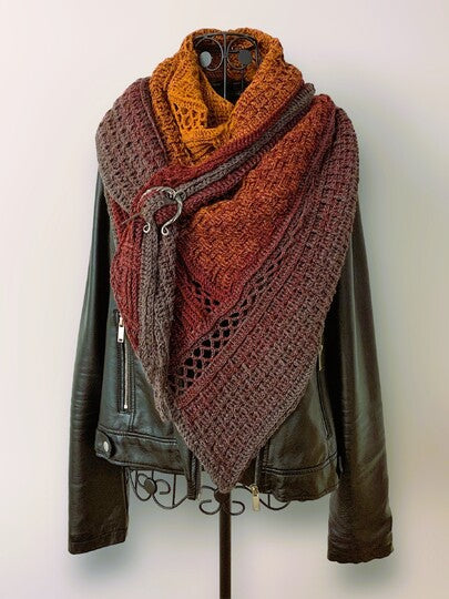 Textured Triangle Shawl Crochet Pattern