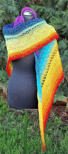 Textured Triangle Shawl Crochet Pattern