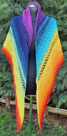 Textured Triangle Shawl Crochet Pattern