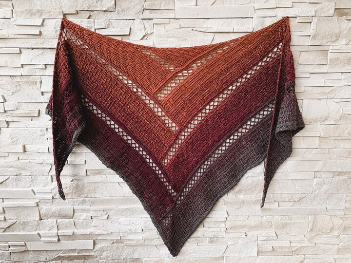 Textured Triangle Shawl Crochet Pattern