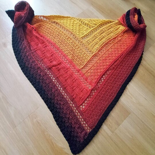 Textured Triangle Shawl Crochet Pattern