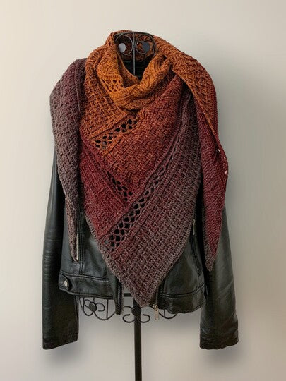 Textured Triangle Shawl Crochet Pattern