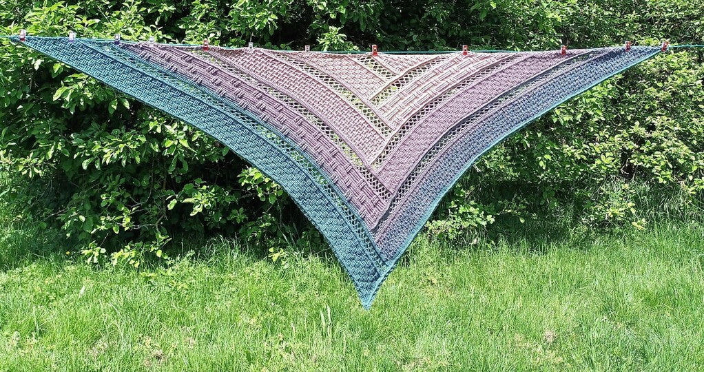 Textured Triangle Shawl Crochet Pattern