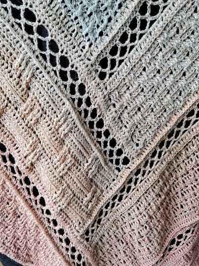 Textured Triangle Shawl Crochet Pattern