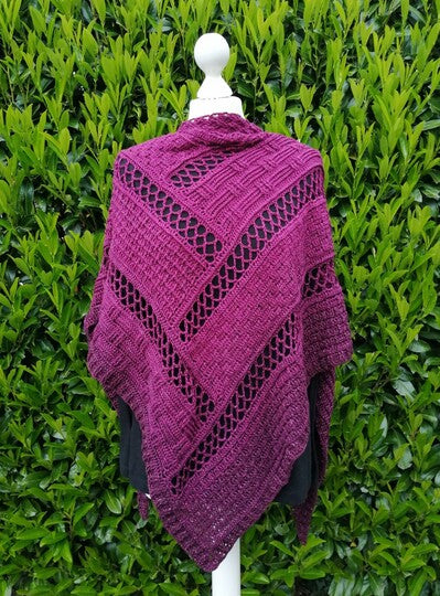 Textured Triangle Shawl Crochet Pattern