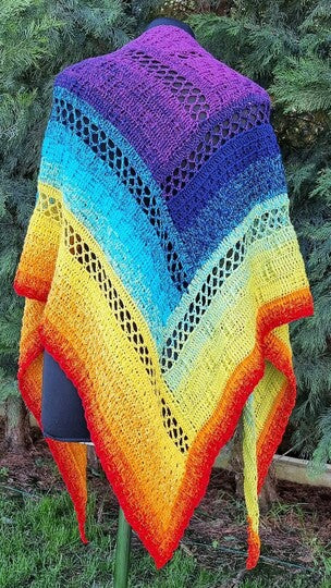 Textured Triangle Shawl Crochet Pattern