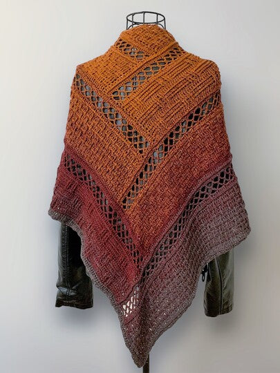 Textured Triangle Shawl Crochet Pattern