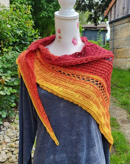 Textured Triangle Shawl Crochet Pattern