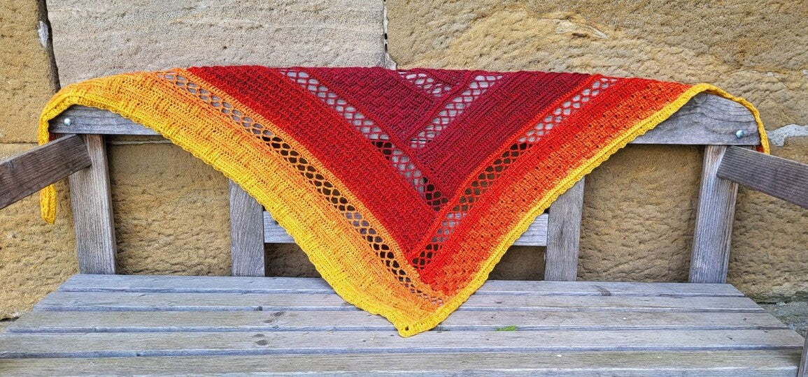 Textured Triangle Shawl Crochet Pattern