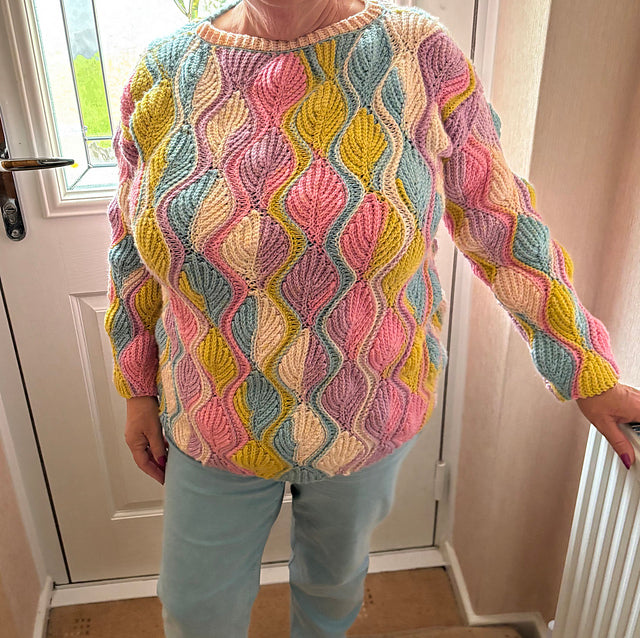 Pullover Leafy Crochet Pattern