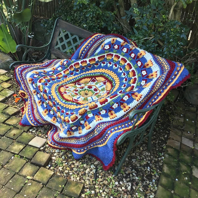 Floral Throw Crochet Pattern