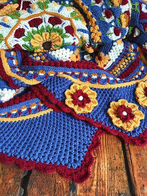 Floral Throw Crochet Pattern