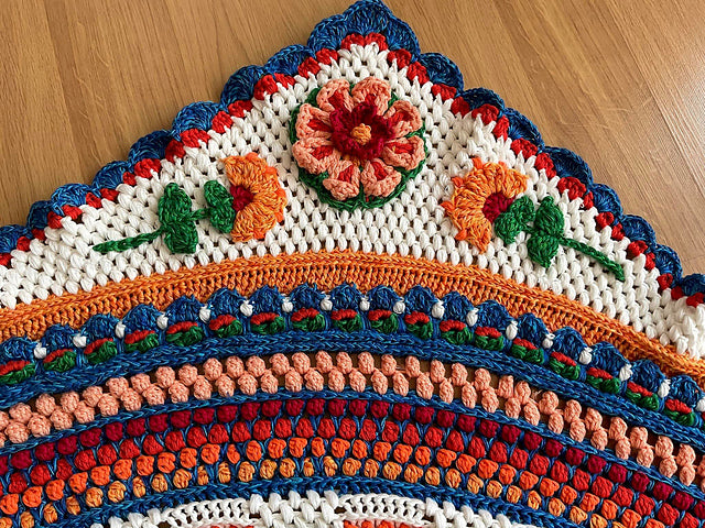 Floral Throw Crochet Pattern