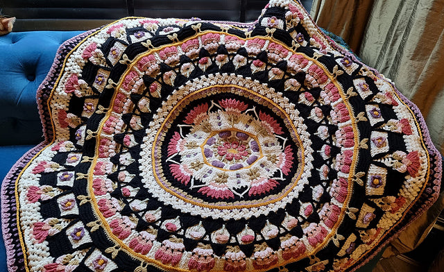 Floral Throw Crochet Pattern