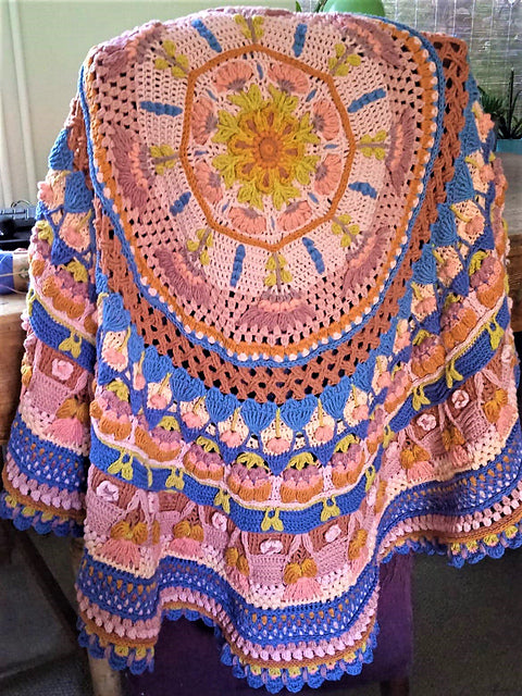 Floral Throw Crochet Pattern