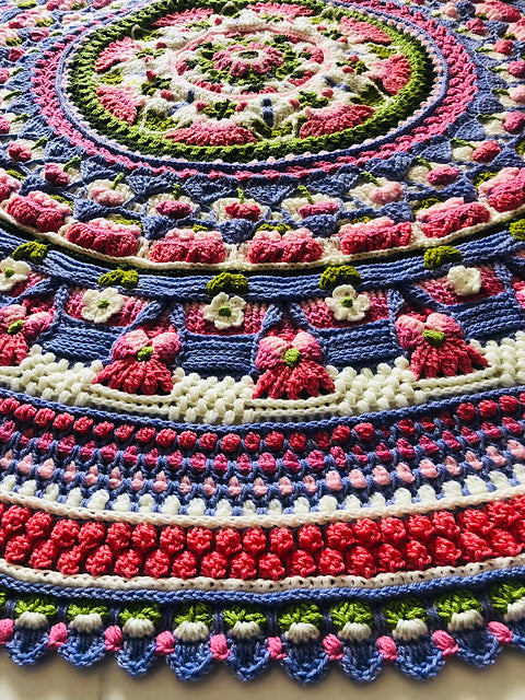 Floral Throw Crochet Pattern
