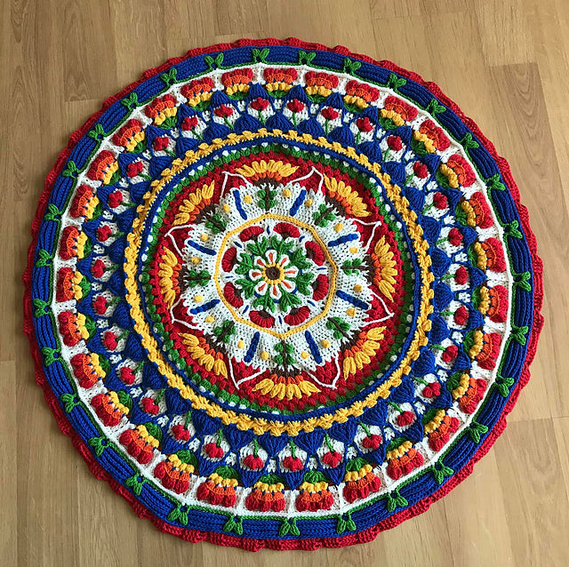 Floral Throw Crochet Pattern
