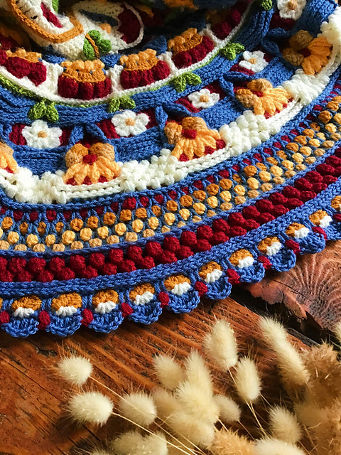Floral Throw Crochet Pattern