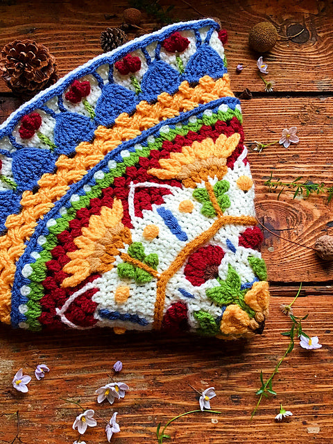 Floral Throw Crochet Pattern