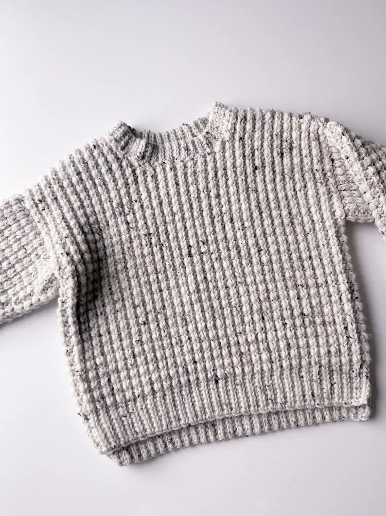 Kids Ribbed Sweater Crochet Pattern