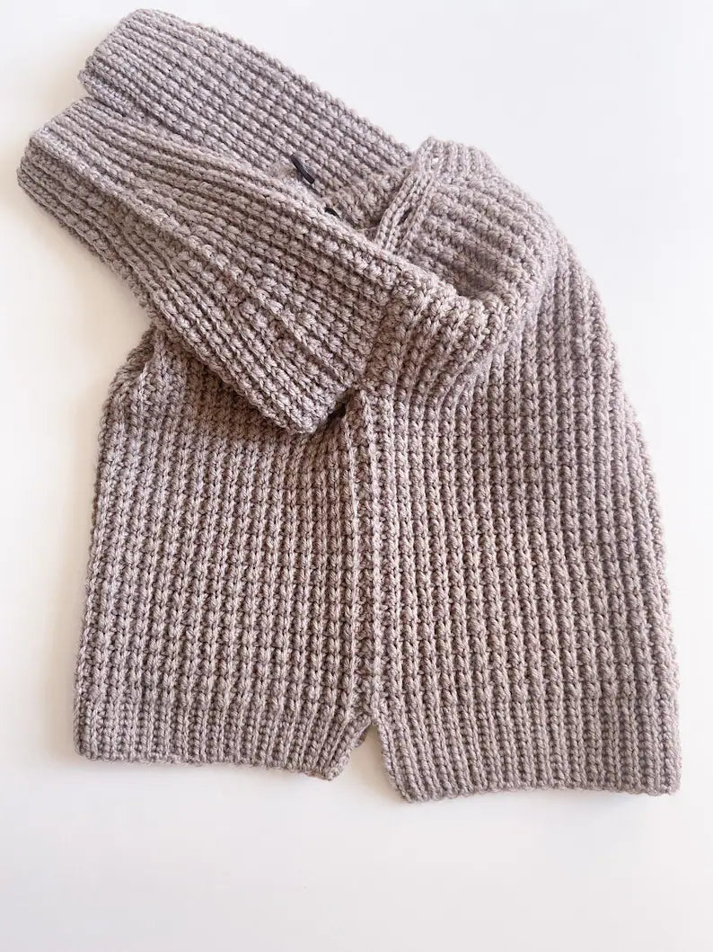 Kids Ribbed Sweater Crochet Pattern