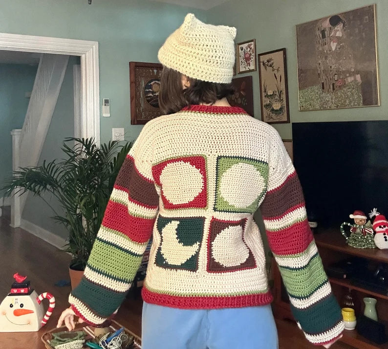 Sugar Cookie Christmas Sweater Crochet Pattern