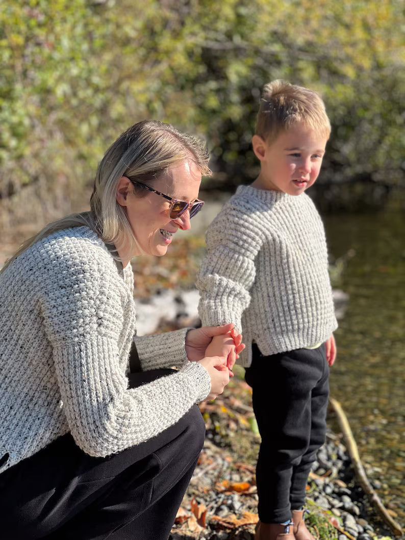 Kids Ribbed Sweater Crochet Pattern