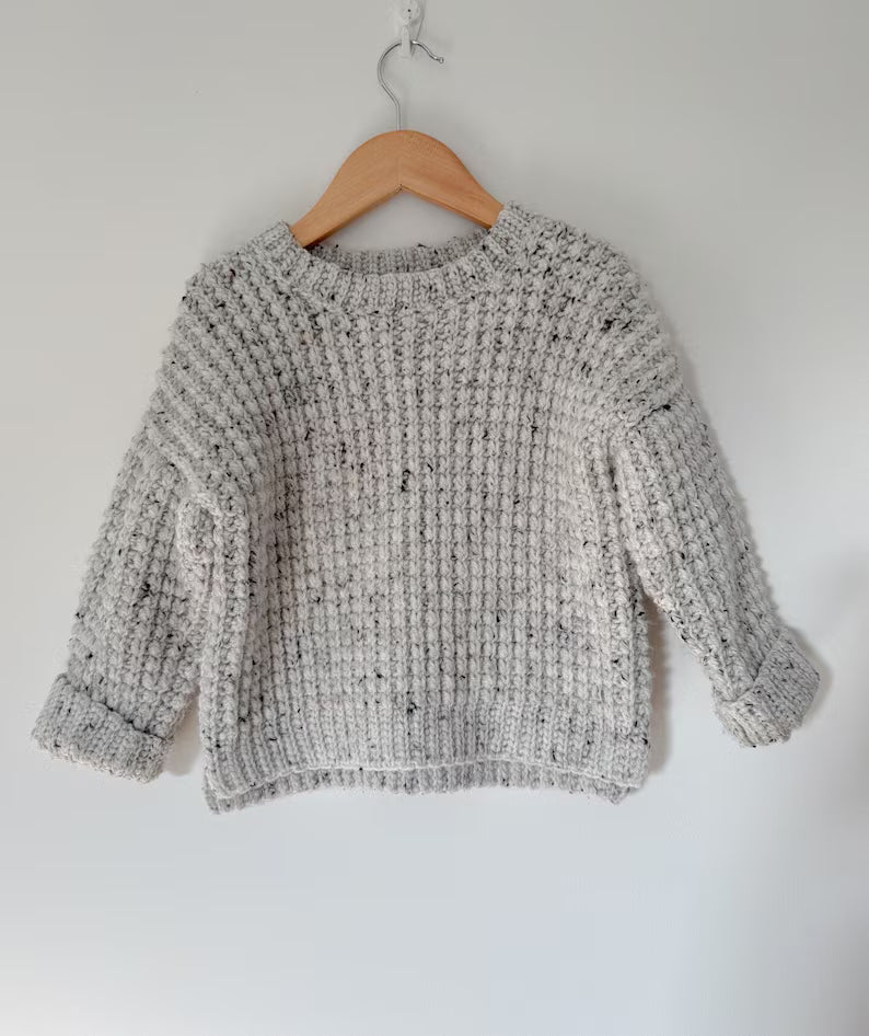 Kids Ribbed Sweater Crochet Pattern