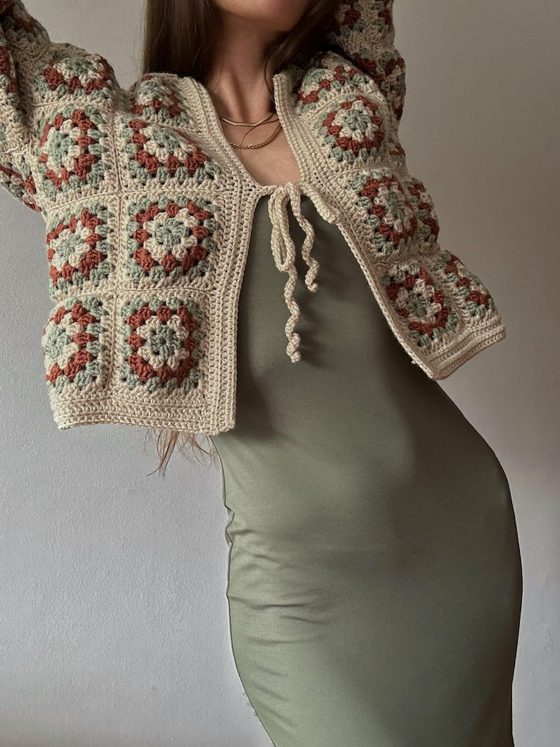 Granny Square Cardigan Crochet Pattern