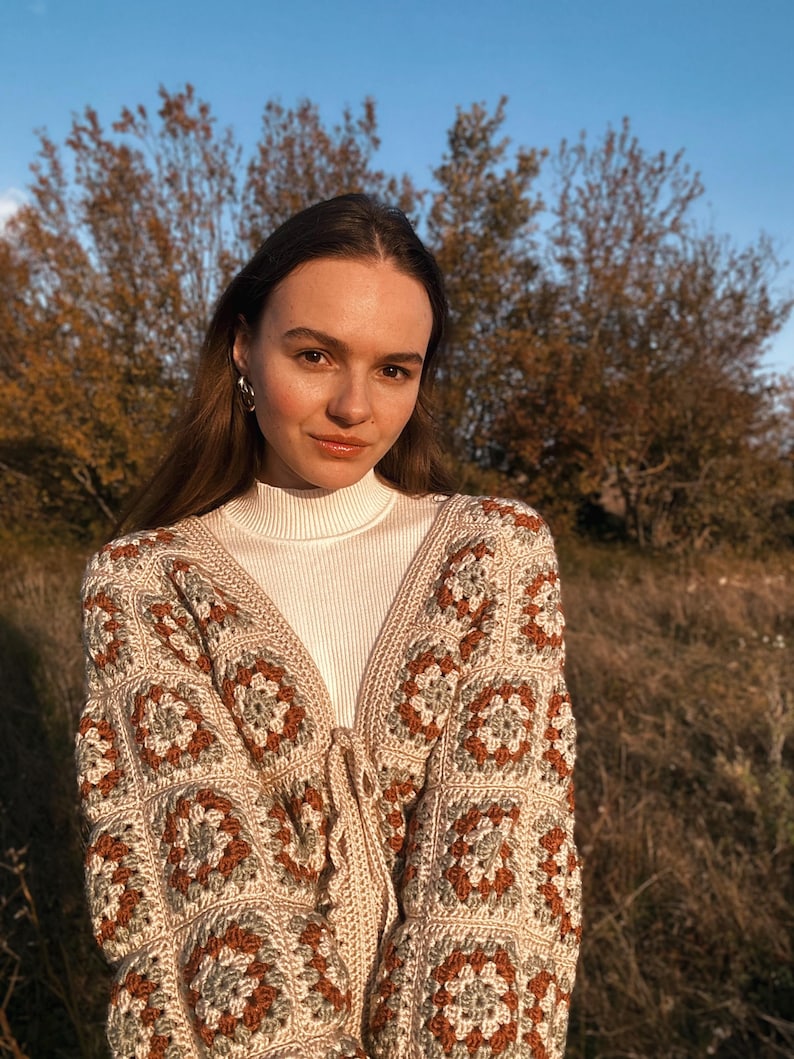 Granny Square Cardigan Crochet Pattern