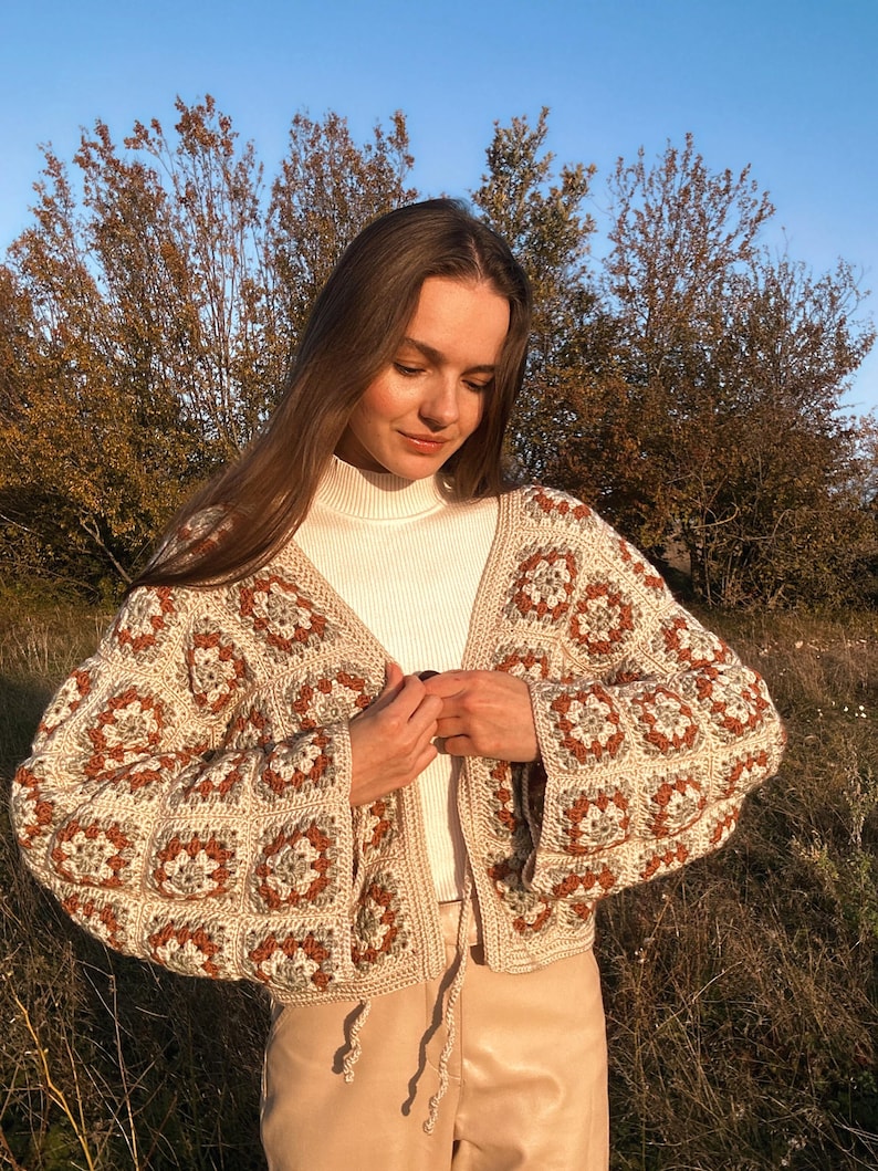 Granny Square Cardigan Crochet Pattern