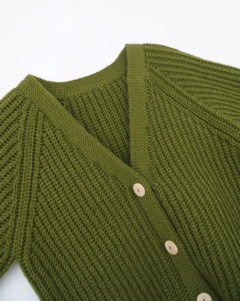 Ribbed Cardigan Crochet Pattern